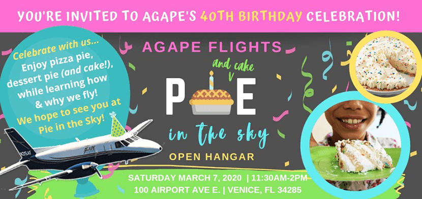 Agape Flights Birthday Celebration Banner